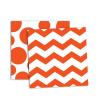 Servietten "Punkte & Streifen" 16er Pack - Orange