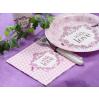 Servietten "With love" 20er Pack-rosa - Deko-Beispiel