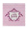 Servietten "With love" 20er Pack-rosa
