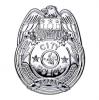 Silbernes Polizeiabzeichen "City Police" - Detailansicht