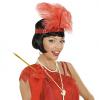 Stirnband mit Federn und Diamant "20er Jahre Lady"-rot - Beispielbild