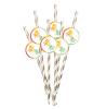 Papier-Strohhalme "Schimmerndes Einhorn" 6er Pack