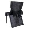 Stuhlhusse mit Schleife Deko-Vlies 10er Pack-schwarz