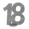 Tischdeko "Funkelnde 18" 10 cm-silber