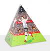 Tischdeko Fußball-Pyramide 13,5 cm 5er Pack - Fläche 2