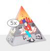 Tischdeko Pyramide "Hip Hop & Graffiti" 13,5 cm 5er Pack - Fläche 1