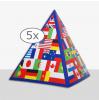 Tischdeko Pyramide "Internationale Flaggen" 13,5 cm 5er Pack - Seite 1