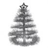 Tischdeko "Glitzernder Weihnachtsbaum" 41 cm-silber