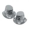 Zylinder "Happy New Year" - Silber