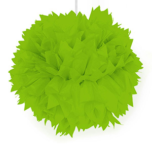 Grüner Pom-Pom aus Wabenpapier